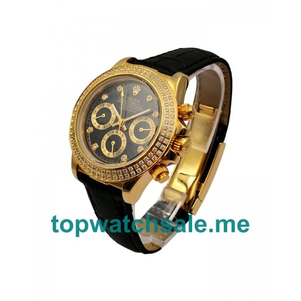 36.5MM Women Rolex Daytona 116508 Black Dials Replica Watches UK