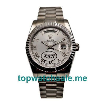 36MM Men Rolex Day-Date 118239 Silver Dials Replica Watches UK