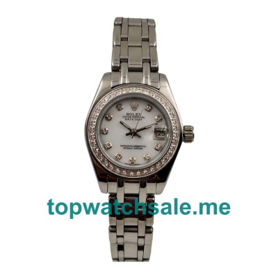 27MM Women Rolex Pearlmaster 80299 White Dials Replica Watches UK