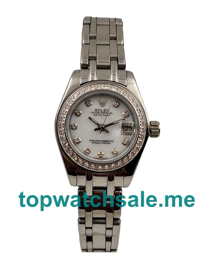 27MM Women Rolex Pearlmaster 80299 White Dials Replica Watches UK