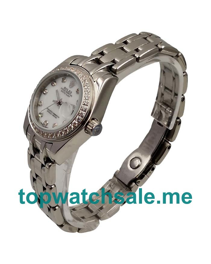 27MM Women Rolex Pearlmaster 80299 White Dials Replica Watches UK