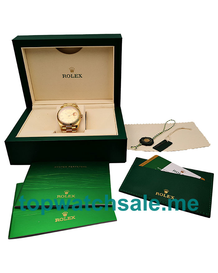 40MM Swiss Men Rolex Day-Date 228238 Champagne Dials Replica Watches UK