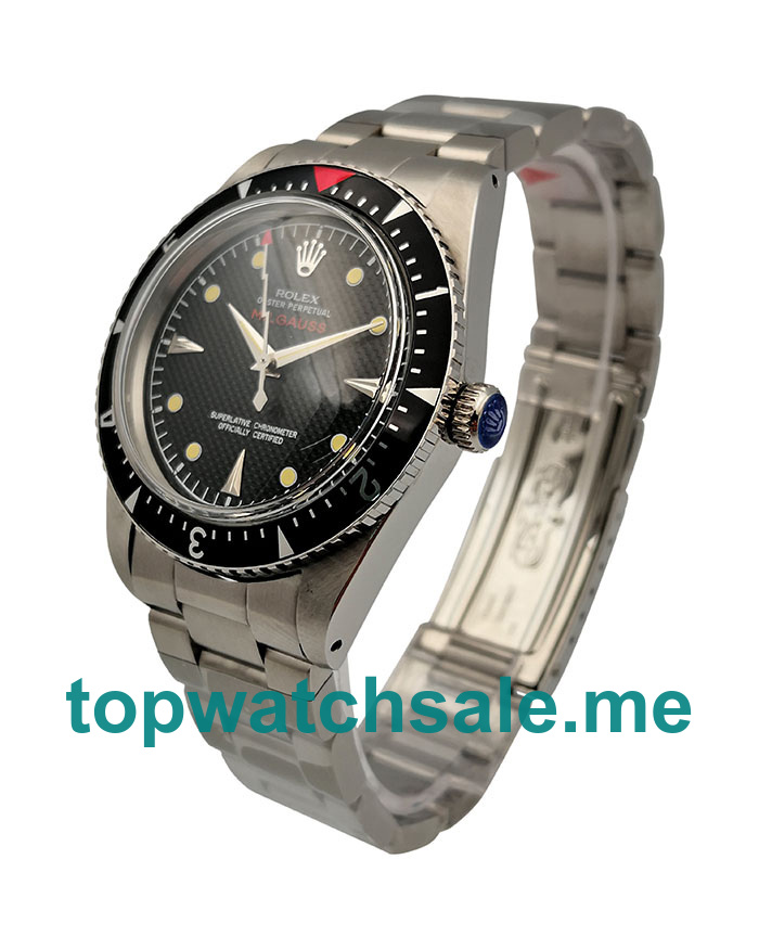 39MM Swiss Men Rolex Milgauss Ref.6541 Black Dials Replica Watches UK