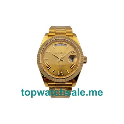 40MM Swiss Men Rolex Day-Date 228238 Champagne Dials Replica Watches UK