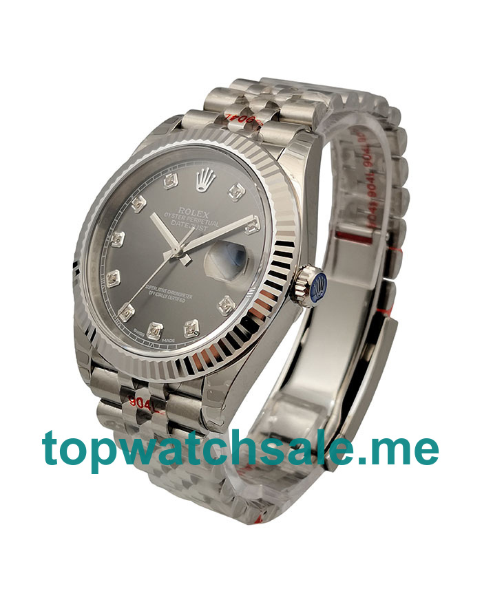 41MM Swiss Men Rolex Datejust 126334 Anthracite Dials Replica Watches UK