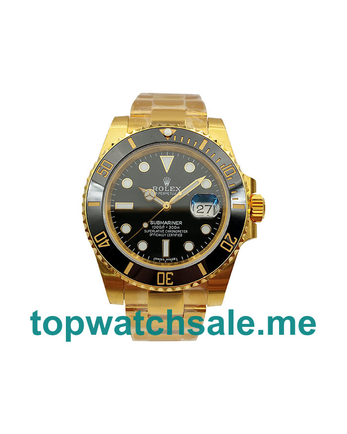 40MM Swiss Men Rolex Submariner 116618 LN Black Dials Replica Watches UK