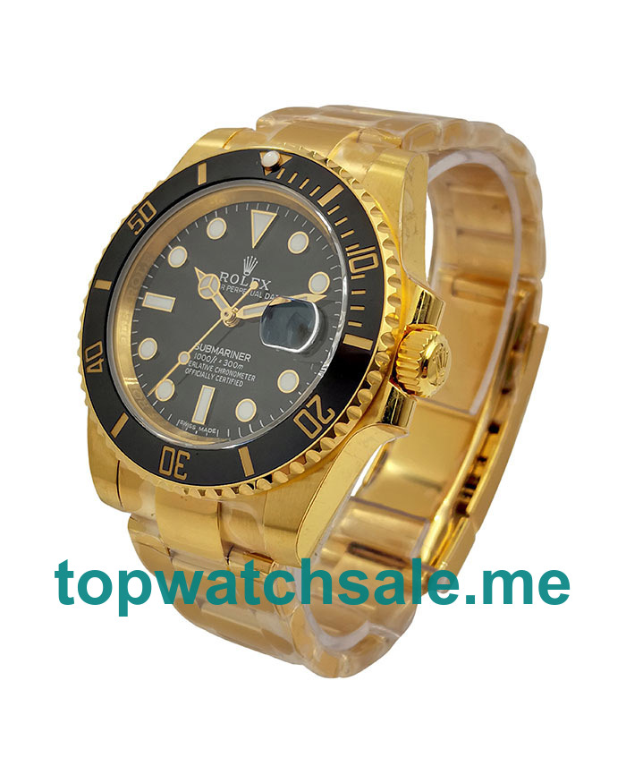 40MM Swiss Men Rolex Submariner 116618 LN Black Dials Replica Watches UK