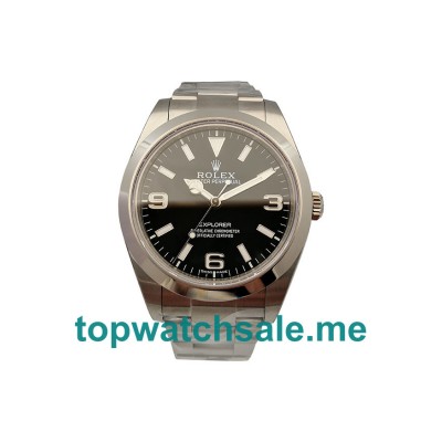 39MM Swiss Men Rolex Explorer 214270 Black Dials Replica Watches UK