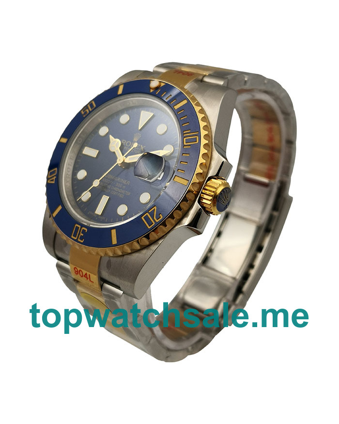 40MM Swiss Men Rolex Submariner 116613 LB JF Blue Dials Replica Watches UK