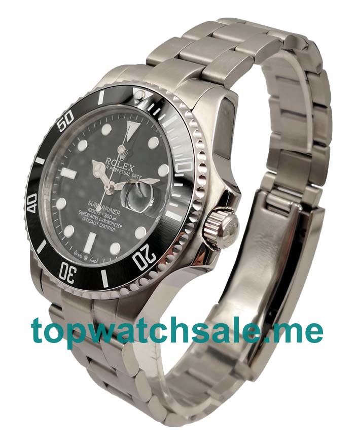 43MM Swiss Men Rolex Submariner 116610 LN Black Dials Replica Watches UK