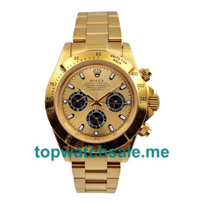 40MM Men Rolex Daytona 116508 Champagne Dials Replica Watches UK