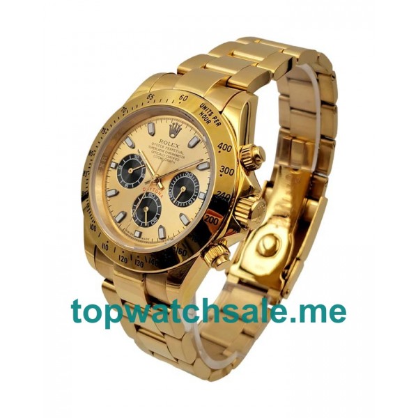 40MM Men Rolex Daytona 116508 Champagne Dials Replica Watches UK