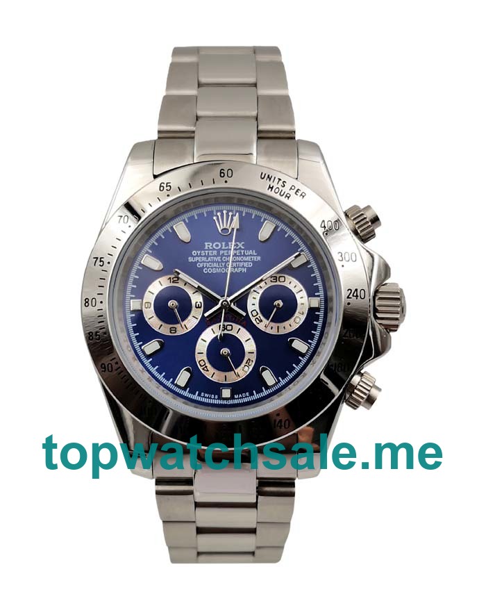 40MM Men Rolex Daytona 116520 Blue Dials Replica Watches UK