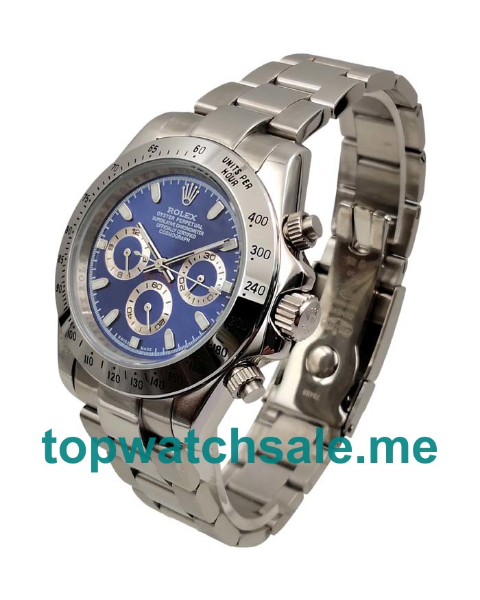 40MM Men Rolex Daytona 116520 Blue Dials Replica Watches UK