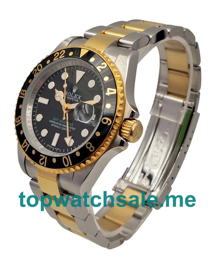 40MM Men Rolex GMT-Master II 16713 LN Black Dials Replica Watches UK