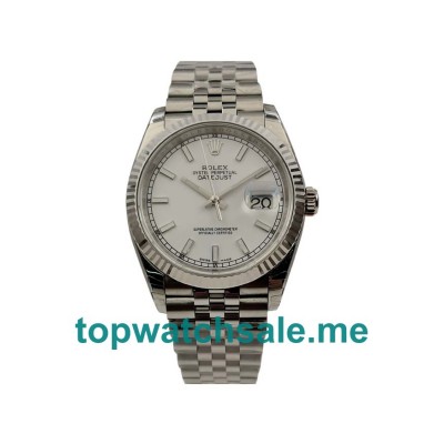 36MM Swiss Men Rolex Datejust 116234 Silver Dials Replica Watches UK