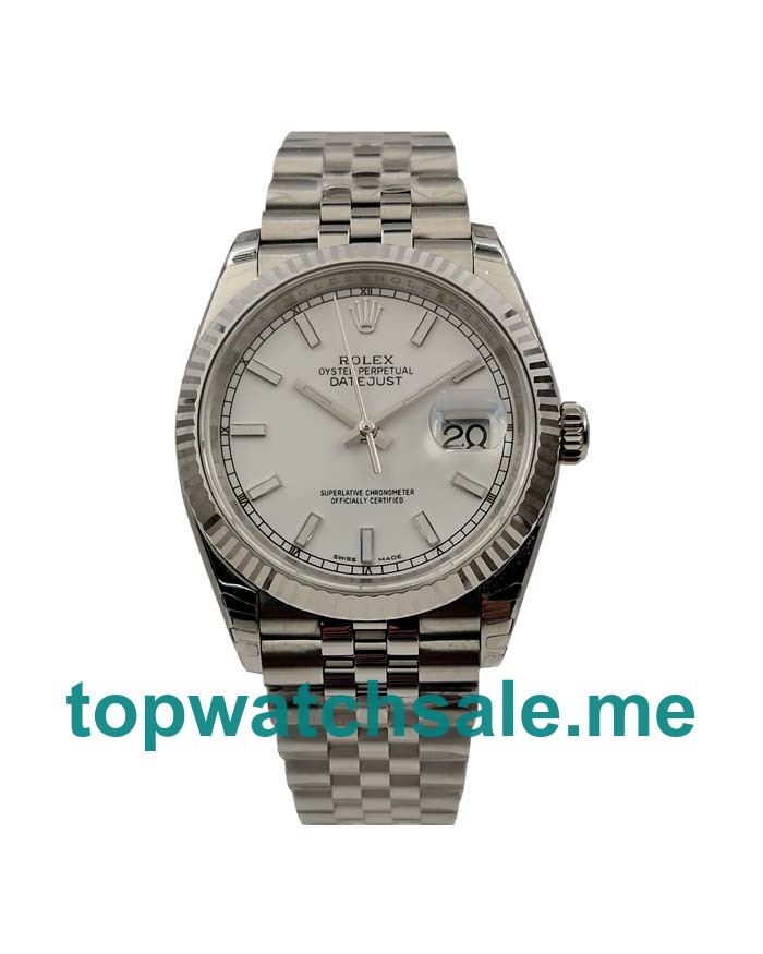 36MM Swiss Men Rolex Datejust 116234 Silver Dials Replica Watches UK