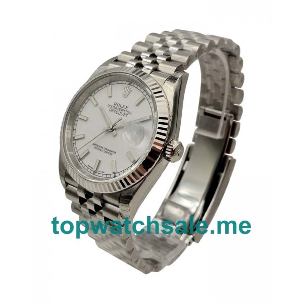 36MM Swiss Men Rolex Datejust 116234 Silver Dials Replica Watches UK