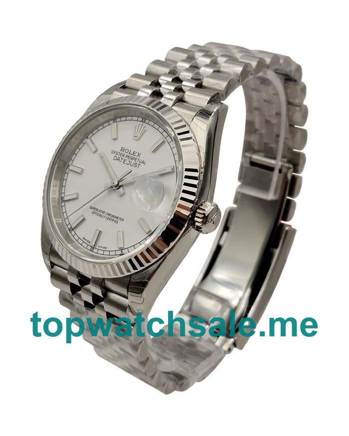 36MM Swiss Men Rolex Datejust 116234 Silver Dials Replica Watches UK