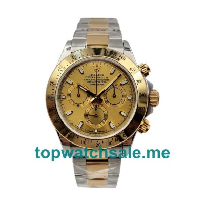 40MM Swiss Men Rolex Daytona 116523 Champagne Dials Replica Watches UK