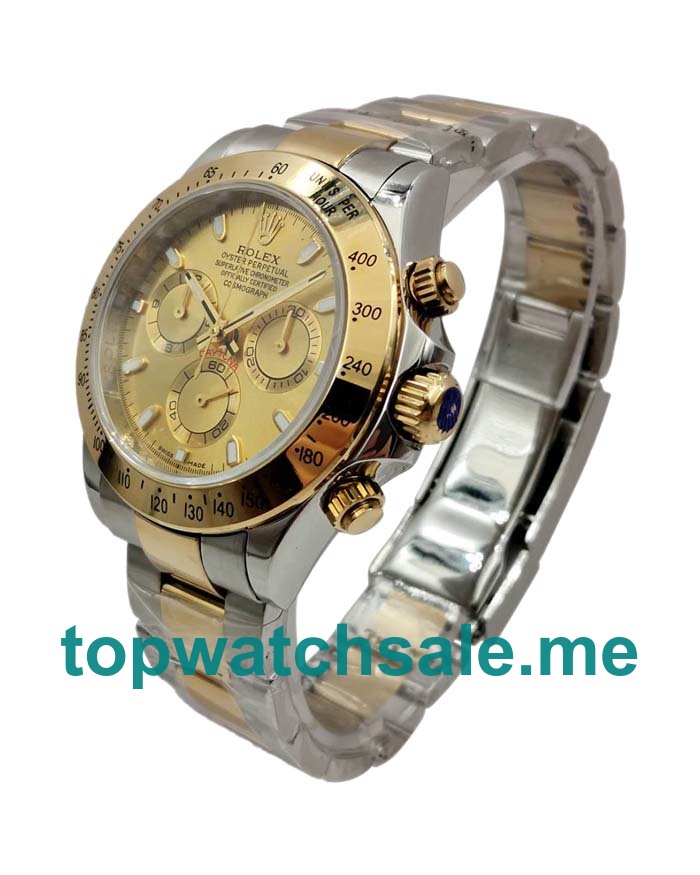 40MM Swiss Men Rolex Daytona 116523 Champagne Dials Replica Watches UK