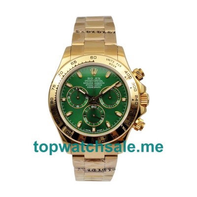 40MM Swiss Men Rolex Daytona 116508 Green Dials Replica Watches UK