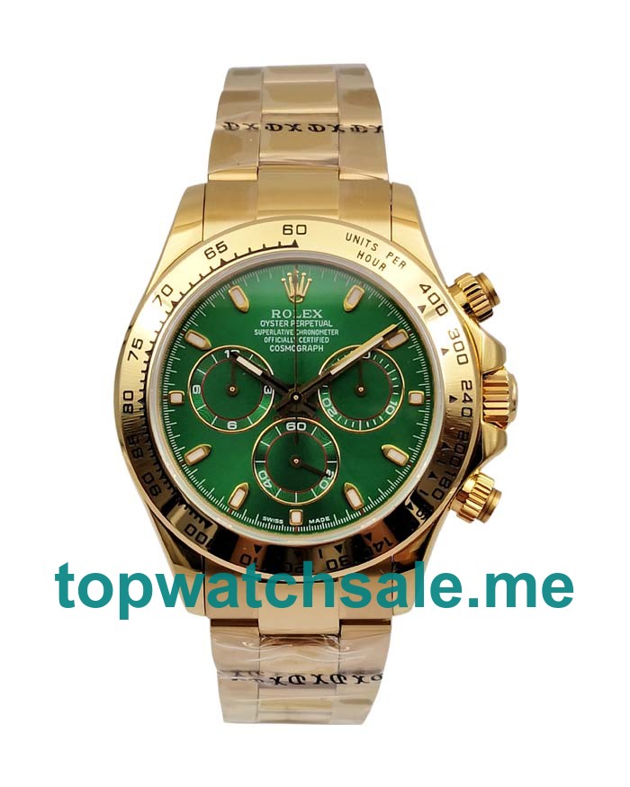 40MM Swiss Men Rolex Daytona 116508 Green Dials Replica Watches UK