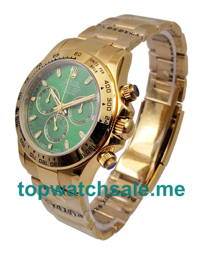 40MM Swiss Men Rolex Daytona 116508 Green Dials Replica Watches UK