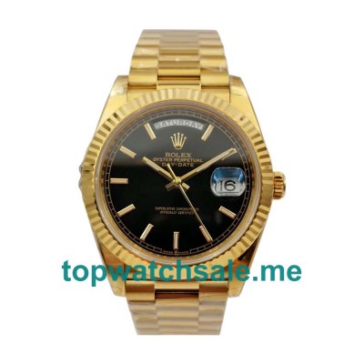 40MM Swiss Men Rolex Day-Date 228238 Black Dials Replica Watches UK