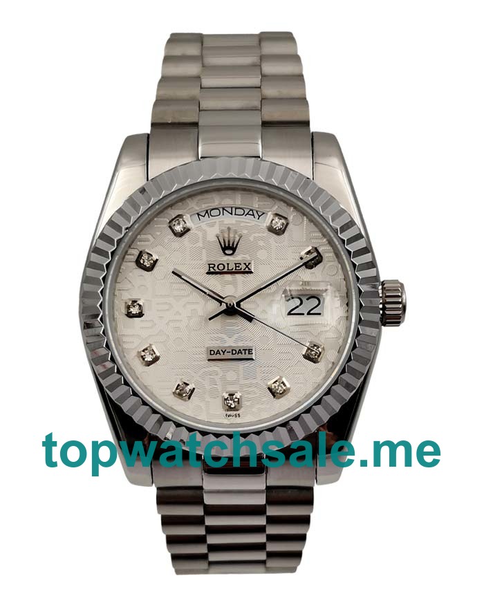 36MM Men Rolex Day-Date 118239 Silver Dials Replica Watches UK