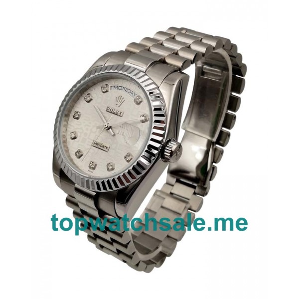 36MM Men Rolex Day-Date 118239 Silver Dials Replica Watches UK