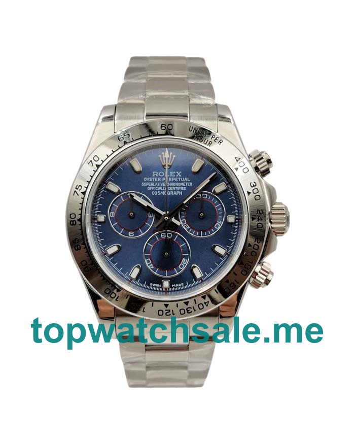 40MM Swiss Men Rolex Daytona 116509 Blue Dials Replica Watches UK