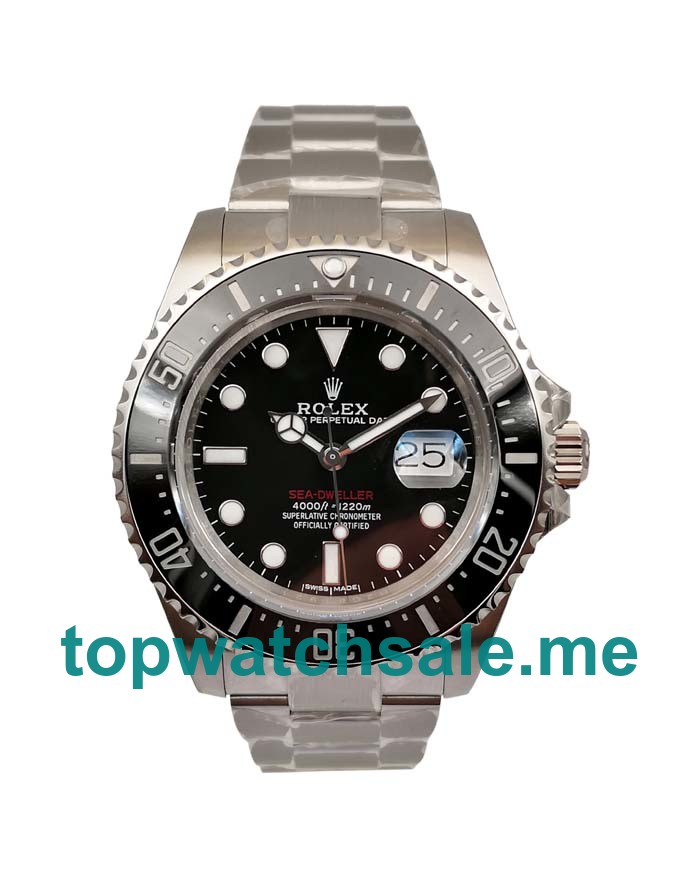 43MM Swiss Men Rolex Sea-Dweller 126600 Black Dials Replica Watches UK