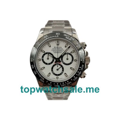 40MM Swiss Men Rolex Daytona 116500 White Dials Replica Watches UK