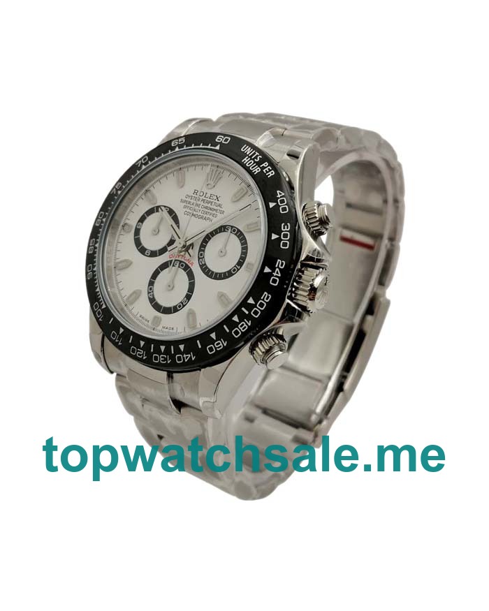 40MM Swiss Men Rolex Daytona 116500 White Dials Replica Watches UK