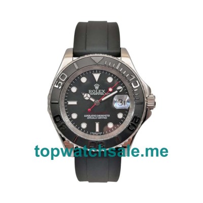 40MM Swiss Men Rolex Yacht-Master 116655 Black Dials Replica Watches UK