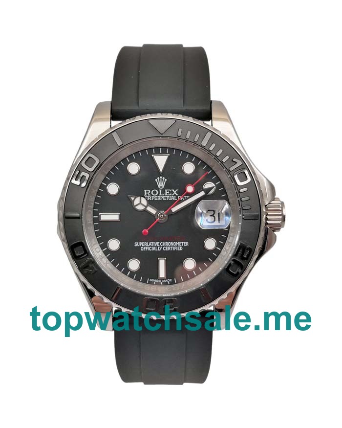 40MM Swiss Men Rolex Yacht-Master 116655 Black Dials Replica Watches UK