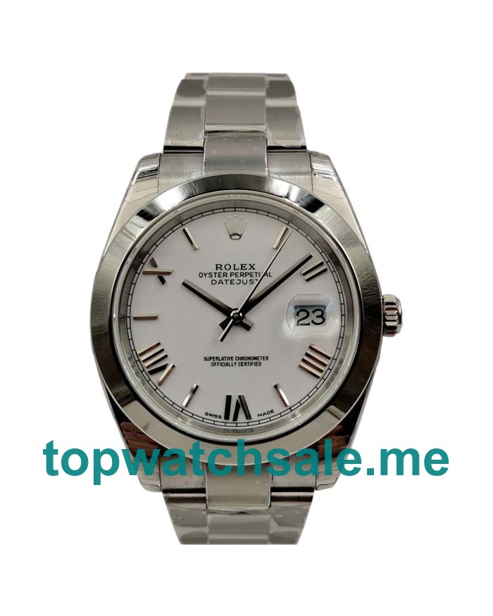 40MM Swiss Men Rolex Datejust 116200 Ceramic White Dials Replica Watches UK