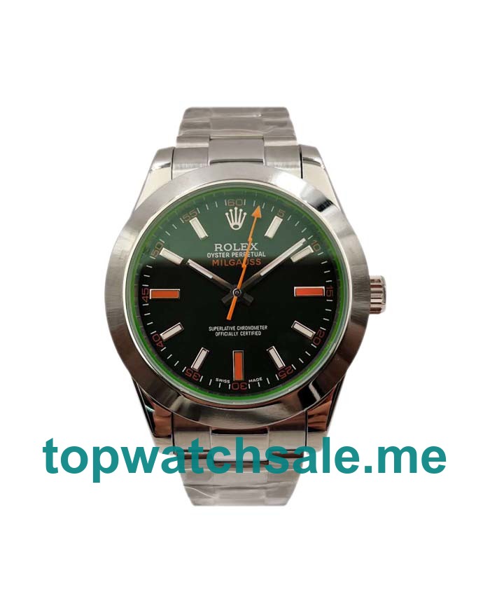 40MM Swiss Men Rolex Milgauss 116400 GV  Black Dials Replica Watches UK