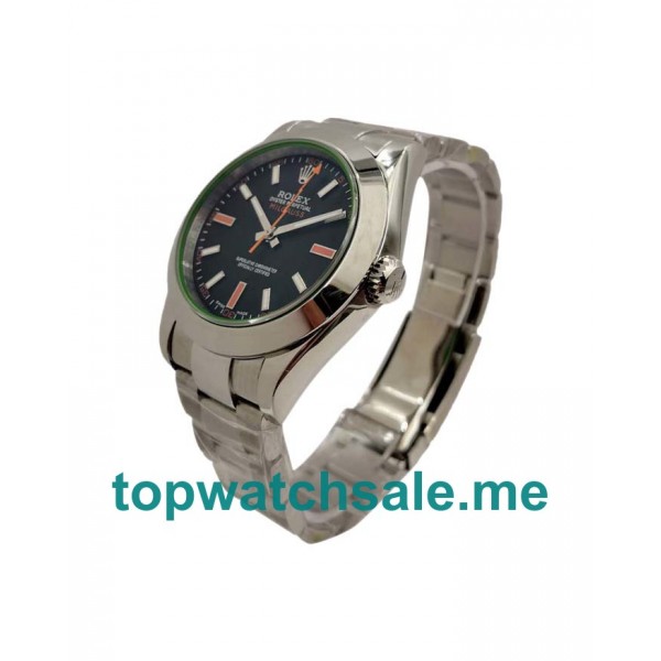 40MM Swiss Men Rolex Milgauss 116400 GV  Black Dials Replica Watches UK