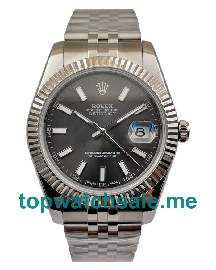 41MM Swiss Men Rolex Datejust 126334 Anthracite Dials Replica Watches UK