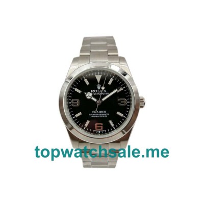 39MM Swiss Men Rolex Explorer 214270 Black Dials Replica Watches UK