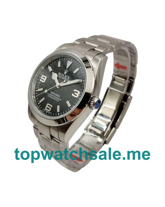 39MM Swiss Men Rolex Explorer 214270 Black Dials Replica Watches UK