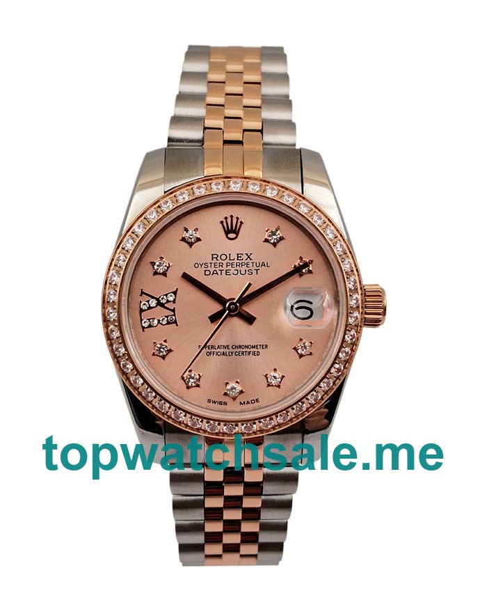 31MM Swiss Women Rolex Datejust 279381 Rose Gold Dials Replica Watches UK