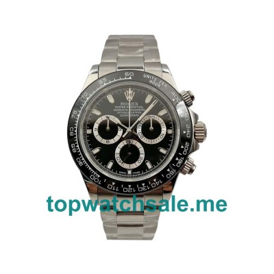 40MM Swiss Men Rolex Daytona 116500 Black Dials Replica Watches UK