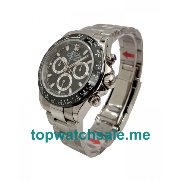 40MM Swiss Men Rolex Daytona 116500 Black Dials Replica Watches UK