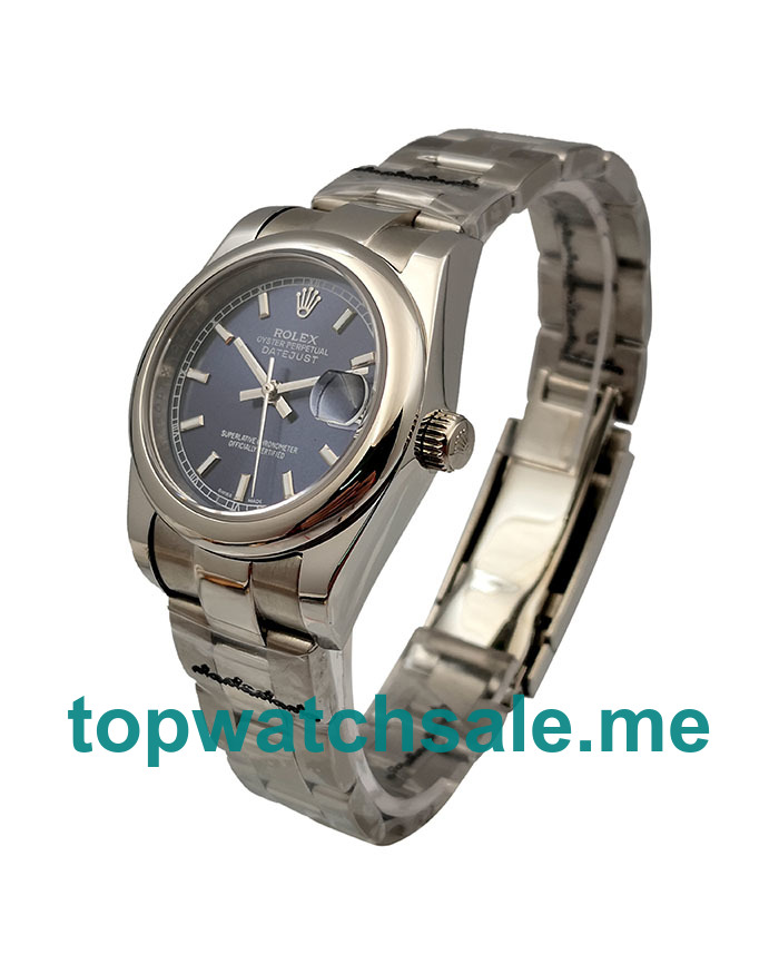 31MM Men And Women Rolex Datejust 178240 Blue Dials Replica Watches UK