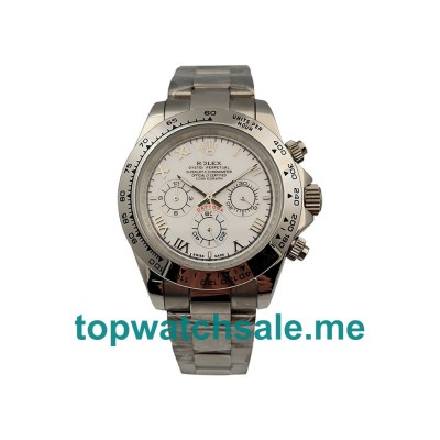 40MM Men Rolex Daytona 116520 White Dials Replica Watches UK