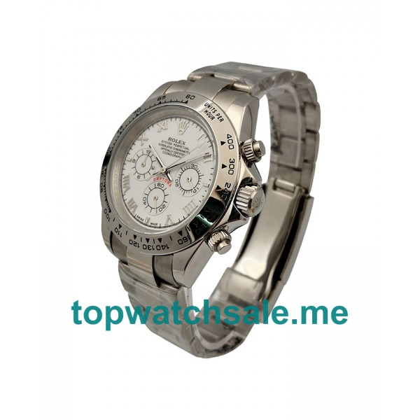 40MM Men Rolex Daytona 116520 White Dials Replica Watches UK