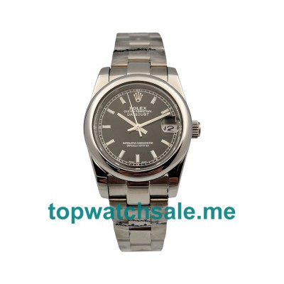 31MM Men And Women Rolex Datejust 178240 Black Dials Replica Watches UK